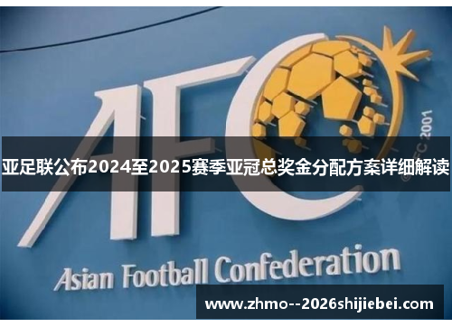 亚足联公布2024至2025赛季亚冠总奖金分配方案详细解读 亚足联公布2024至2025赛季亚冠总奖金分配方案详细解读